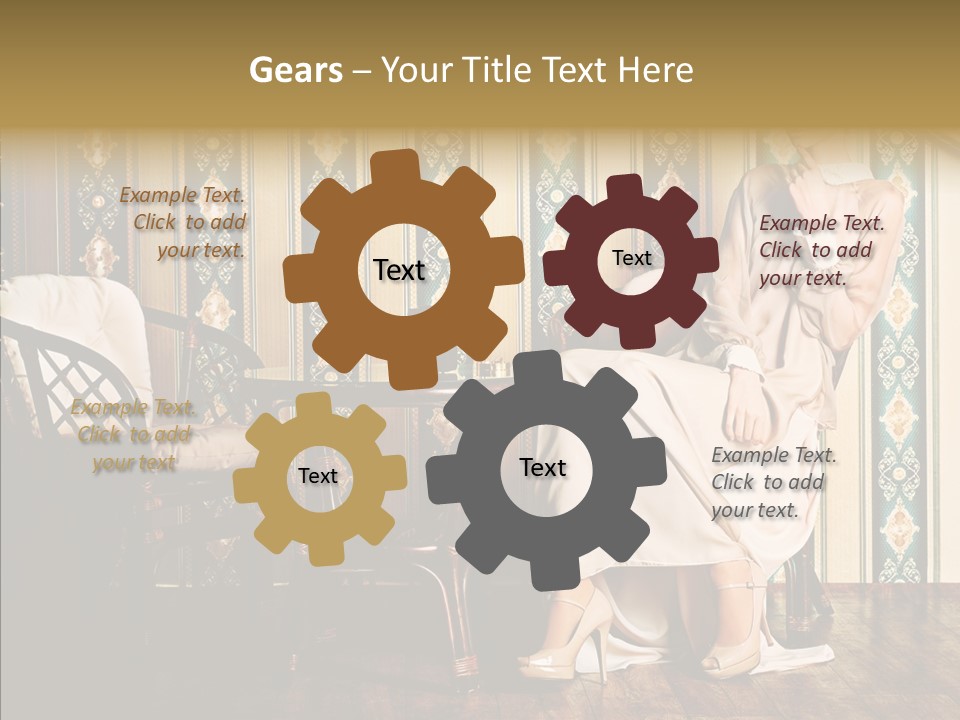 Sexy Girl Indoor PowerPoint Template