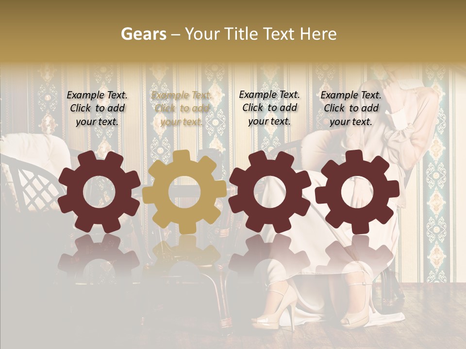 Sexy Girl Indoor PowerPoint Template