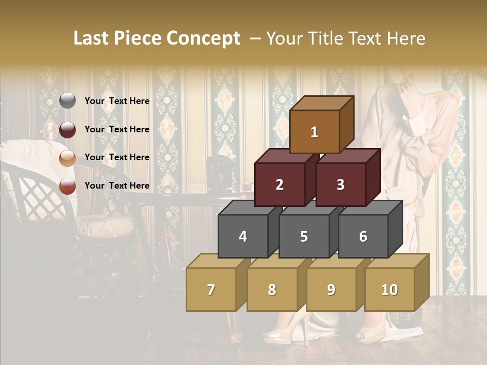 Sexy Girl Indoor PowerPoint Template