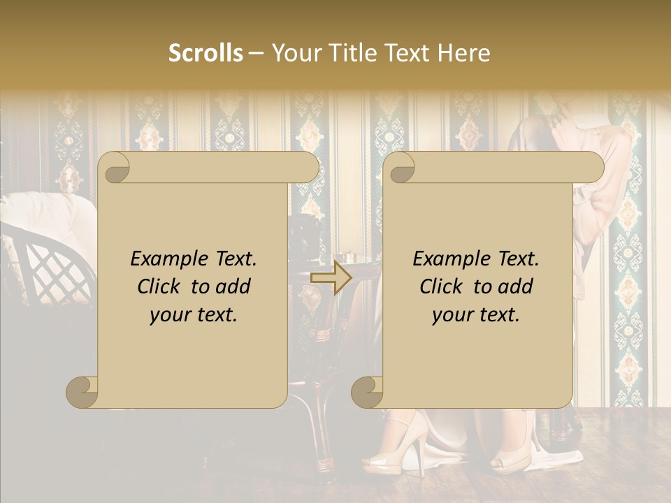 Sexy Girl Indoor PowerPoint Template