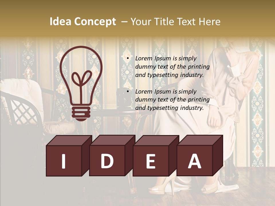 Sexy Girl Indoor PowerPoint Template