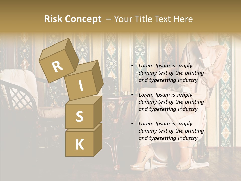 Sexy Girl Indoor PowerPoint Template