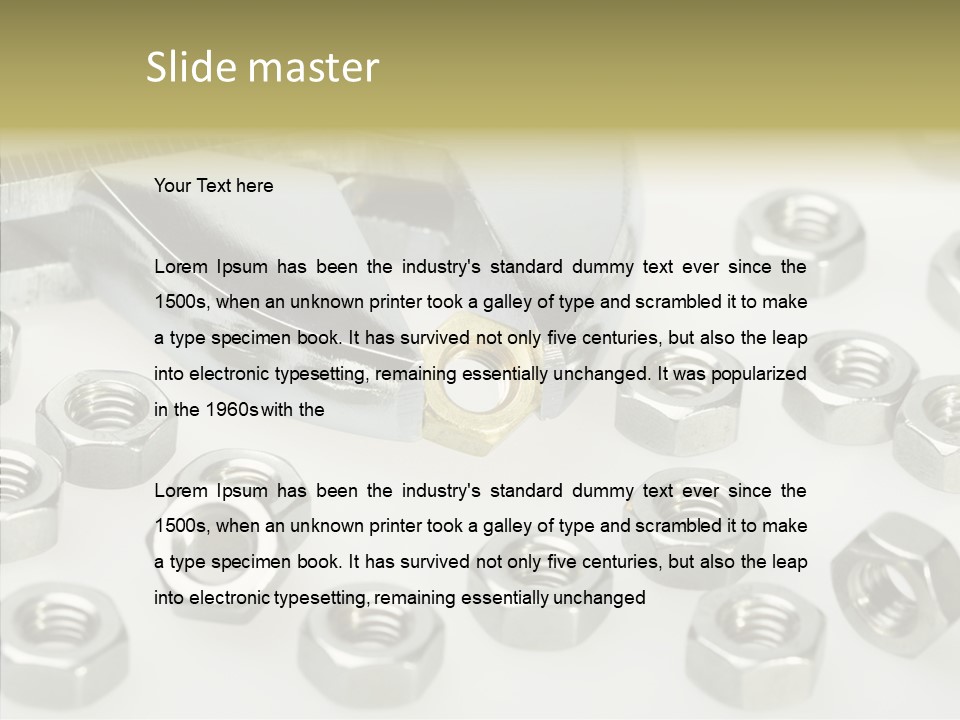 Nobody Equipment Metallic PowerPoint Template