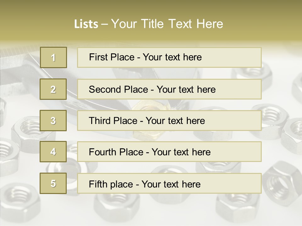 Nobody Equipment Metallic PowerPoint Template