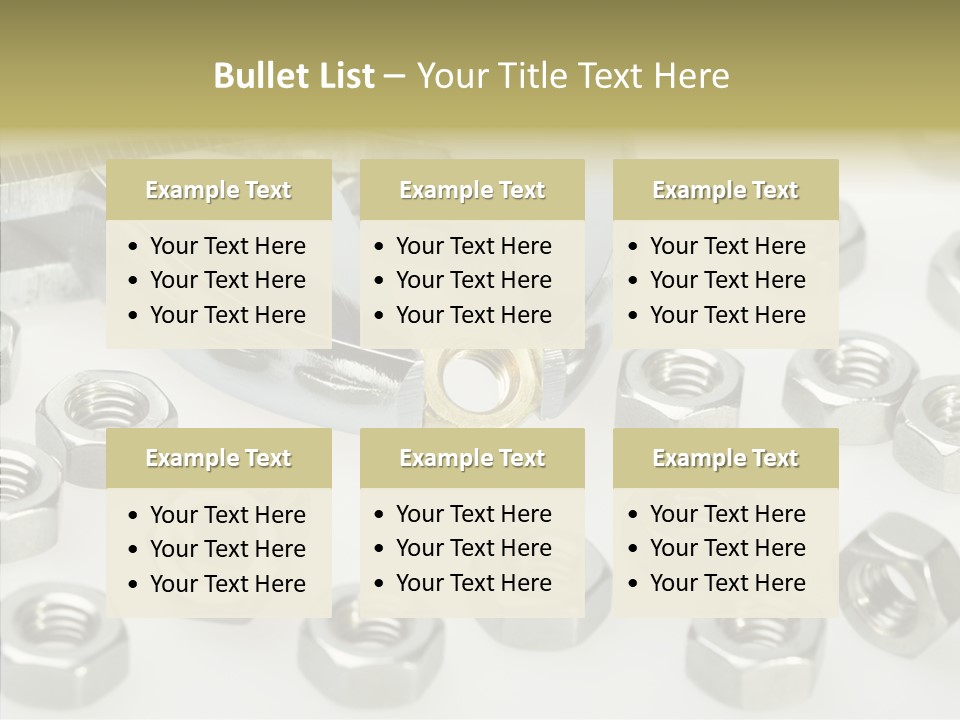 Nobody Equipment Metallic PowerPoint Template