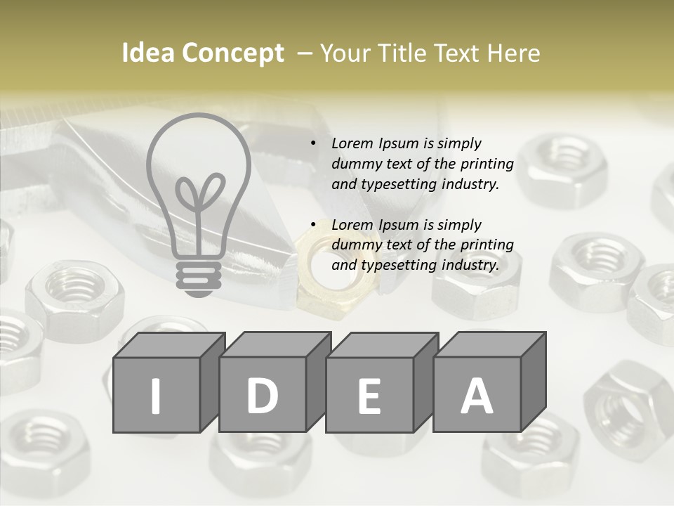 Nobody Equipment Metallic PowerPoint Template