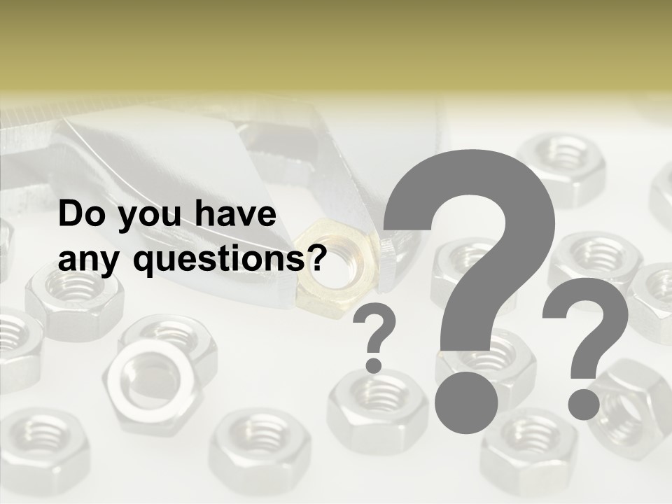 Nobody Equipment Metallic PowerPoint Template