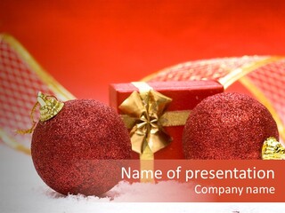 Golden Seasonal Celebrating PowerPoint Template