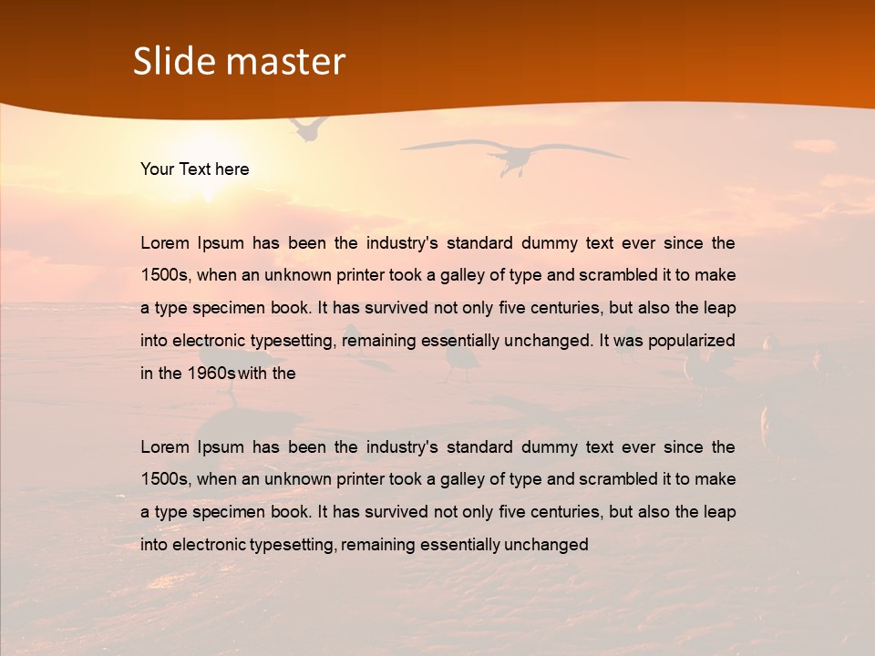 Beach Color Golden PowerPoint Template