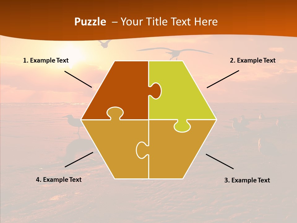 Beach Color Golden PowerPoint Template