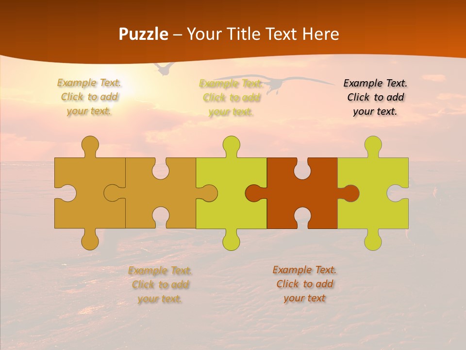 Beach Color Golden PowerPoint Template