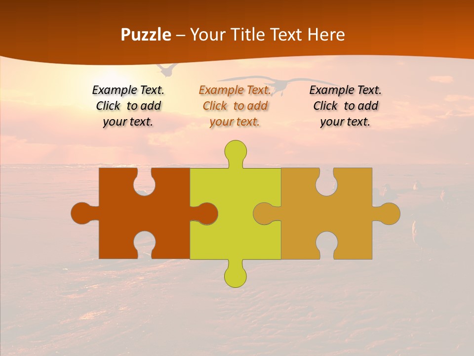 Beach Color Golden PowerPoint Template