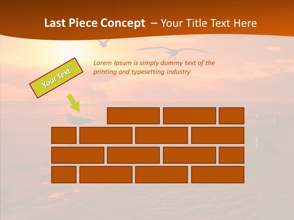 Beach Color Golden PowerPoint Template