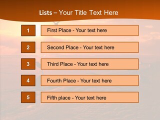 Beach Color Golden PowerPoint Template