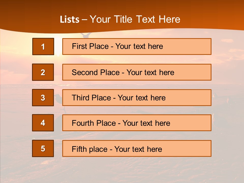 Beach Color Golden PowerPoint Template