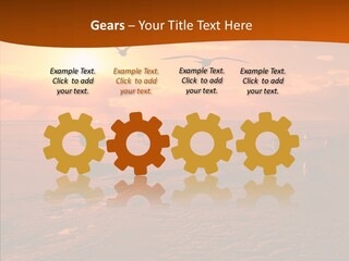 Beach Color Golden PowerPoint Template