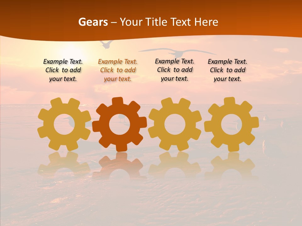 Beach Color Golden PowerPoint Template