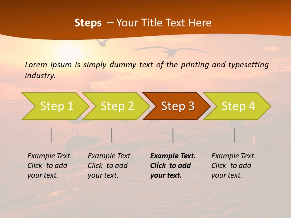 Beach Color Golden PowerPoint Template