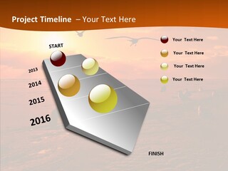 Beach Color Golden PowerPoint Template