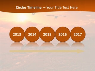 Beach Color Golden PowerPoint Template