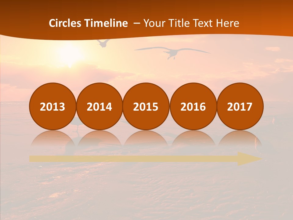Beach Color Golden PowerPoint Template
