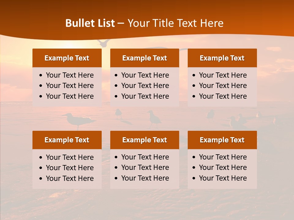 Beach Color Golden PowerPoint Template