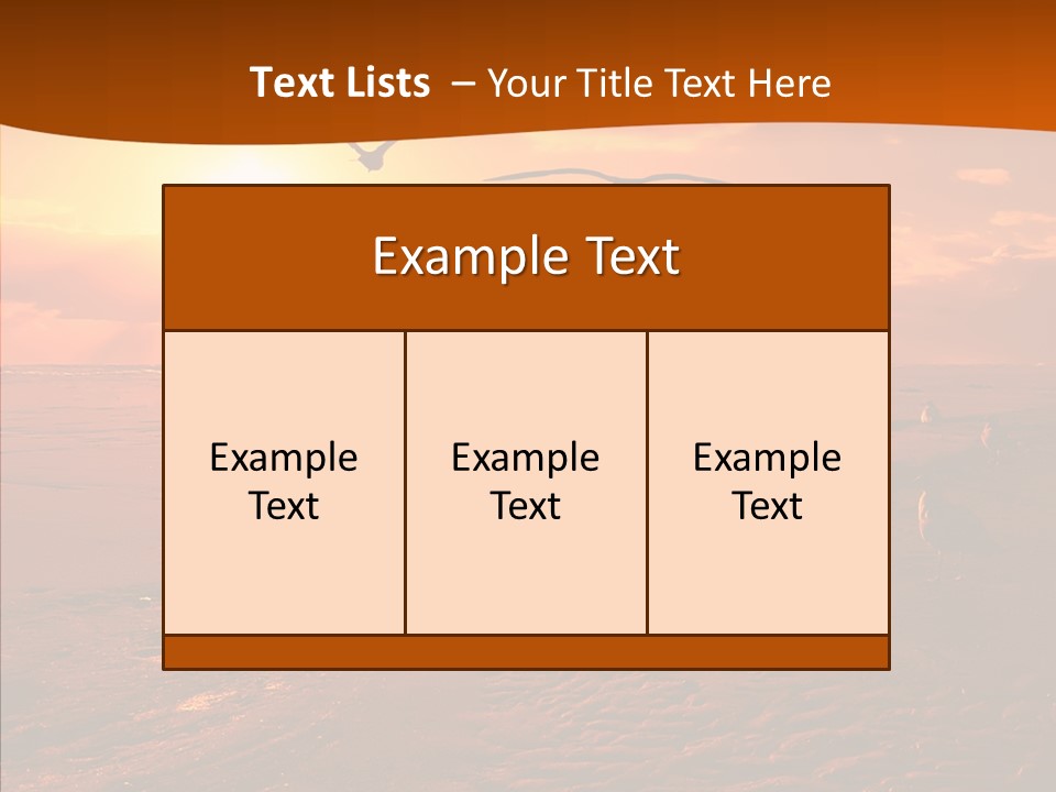 Beach Color Golden PowerPoint Template