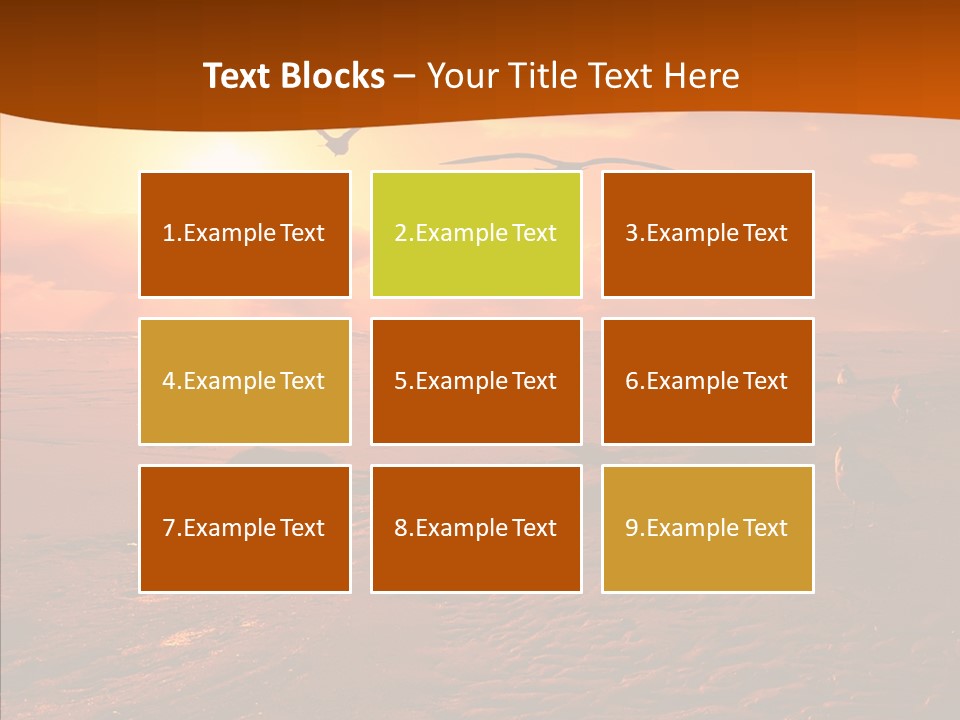 Beach Color Golden PowerPoint Template