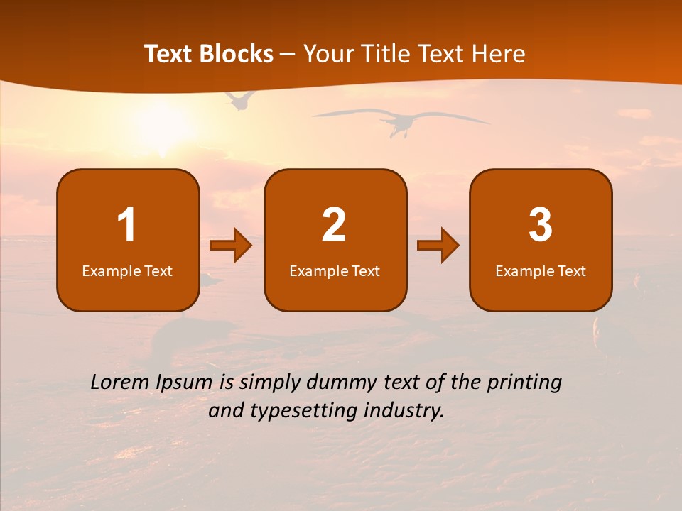 Beach Color Golden PowerPoint Template