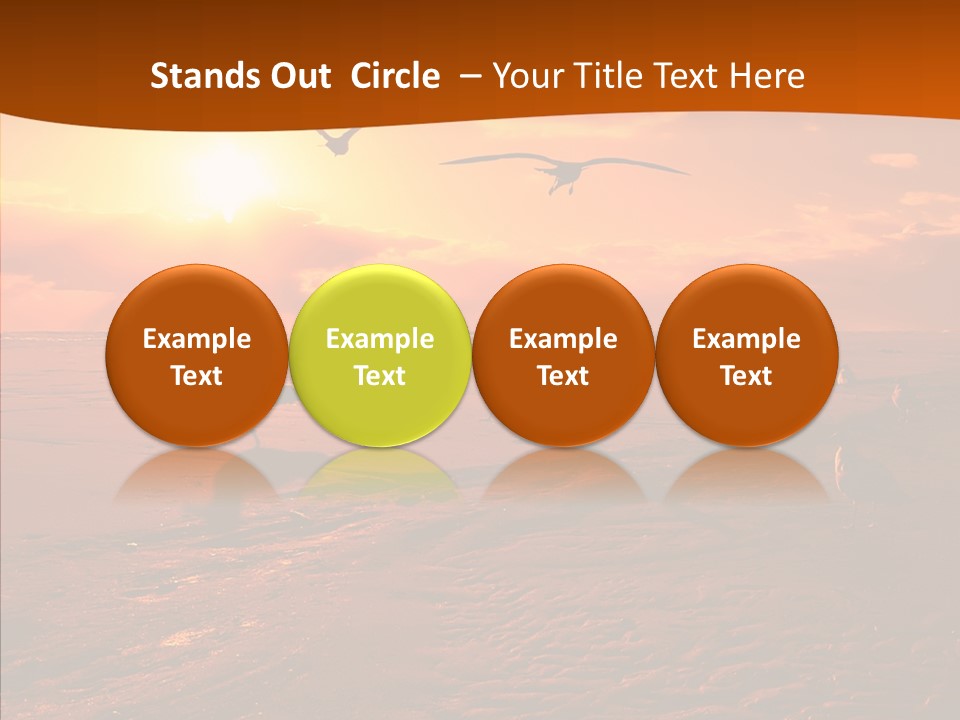 Beach Color Golden PowerPoint Template