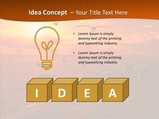 Beach Color Golden PowerPoint Template