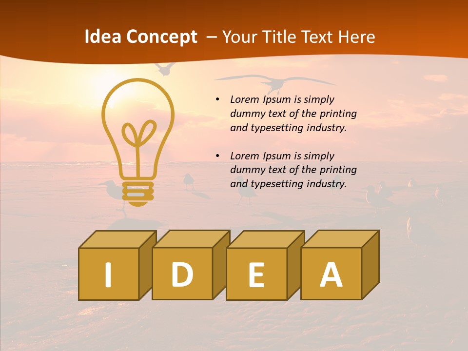 Beach Color Golden PowerPoint Template