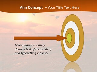Beach Color Golden PowerPoint Template