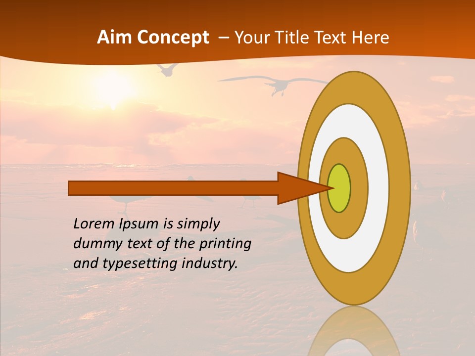 Beach Color Golden PowerPoint Template