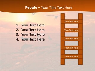 Beach Color Golden PowerPoint Template