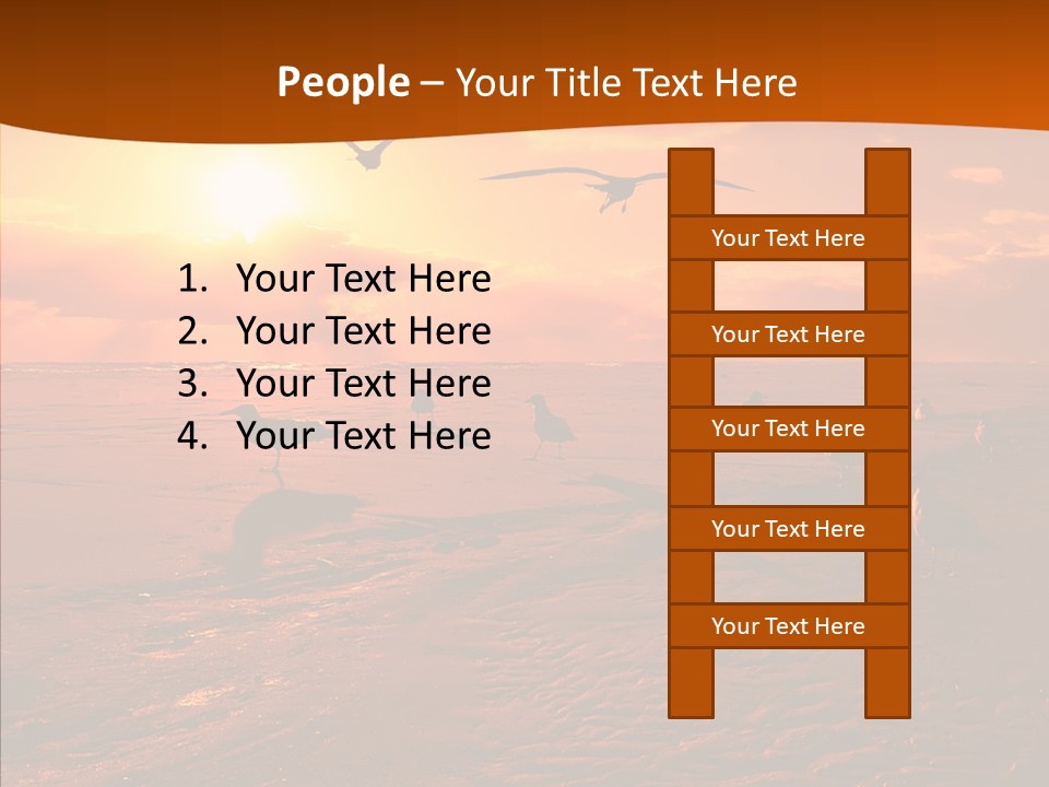 Beach Color Golden PowerPoint Template