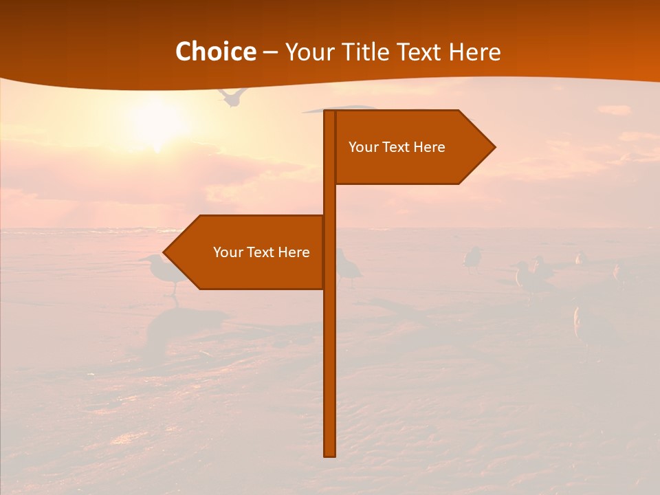 Beach Color Golden PowerPoint Template