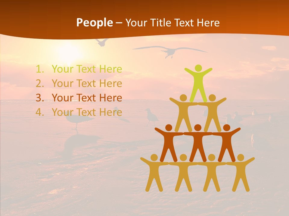 Beach Color Golden PowerPoint Template