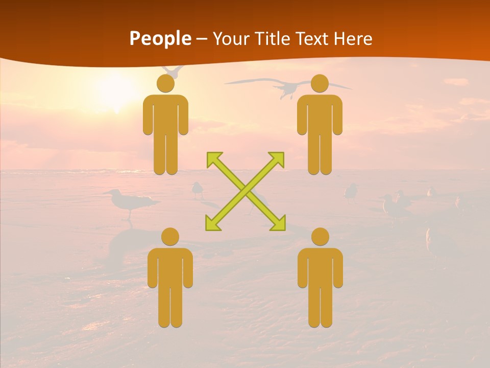 Beach Color Golden PowerPoint Template