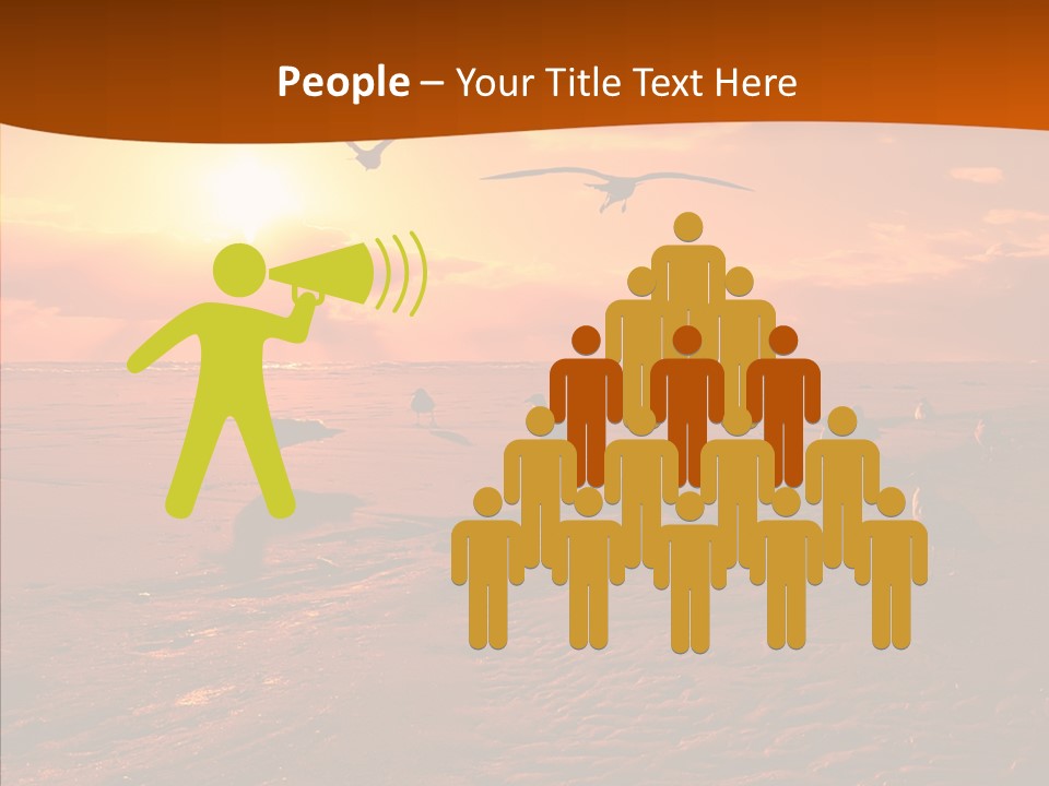 Beach Color Golden PowerPoint Template