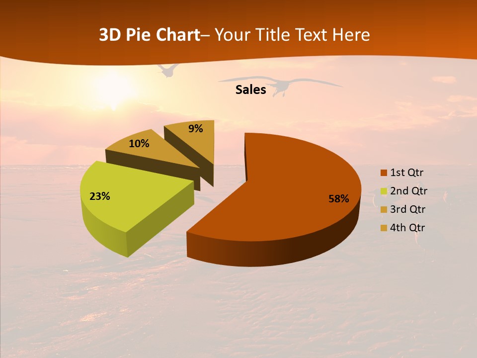 Beach Color Golden PowerPoint Template