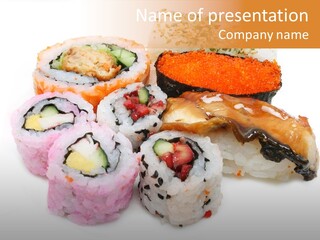 Black Sesame Object Hotate PowerPoint Template