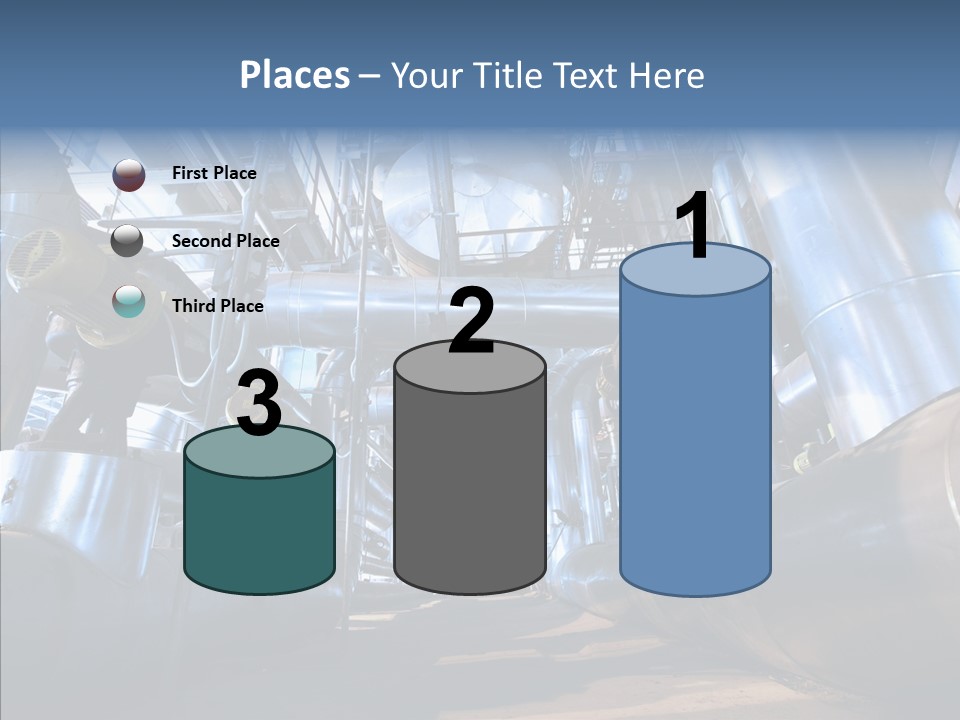 Industry Blue Pipe PowerPoint Template