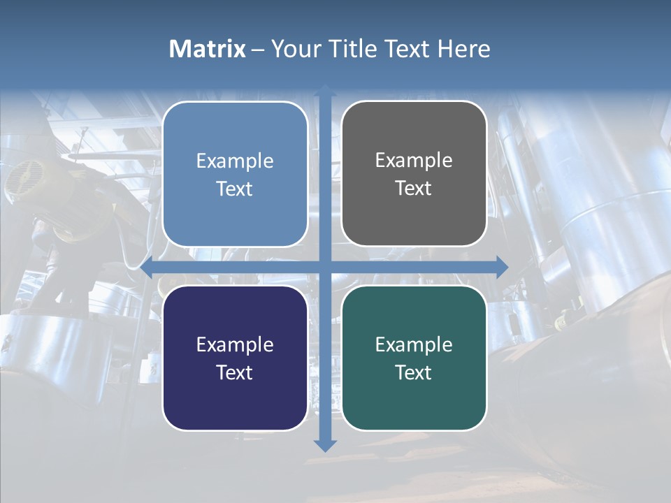 Industry Blue Pipe PowerPoint Template