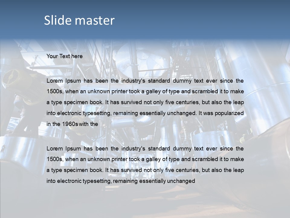 Industry Blue Pipe PowerPoint Template