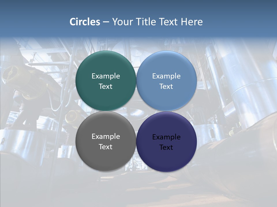 Industry Blue Pipe PowerPoint Template