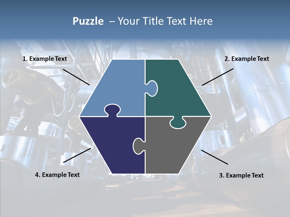 Industry Blue Pipe PowerPoint Template