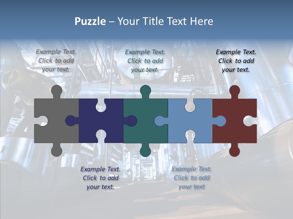 Industry Blue Pipe PowerPoint Template