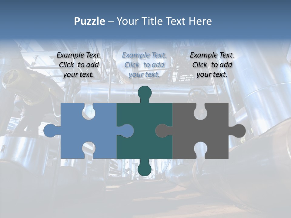 Industry Blue Pipe PowerPoint Template