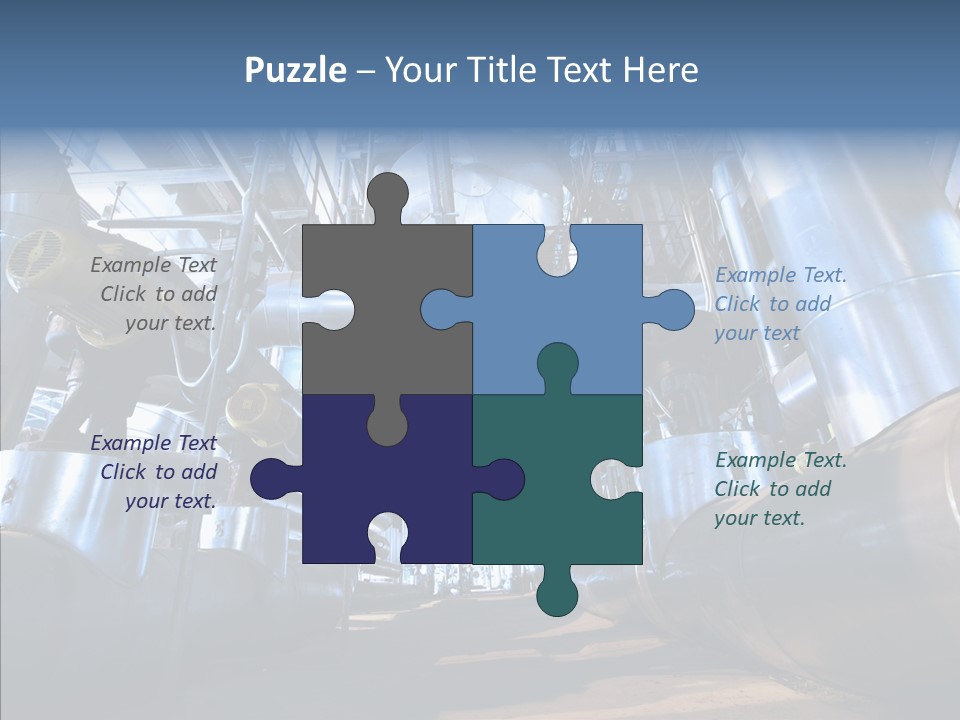 Industry Blue Pipe PowerPoint Template